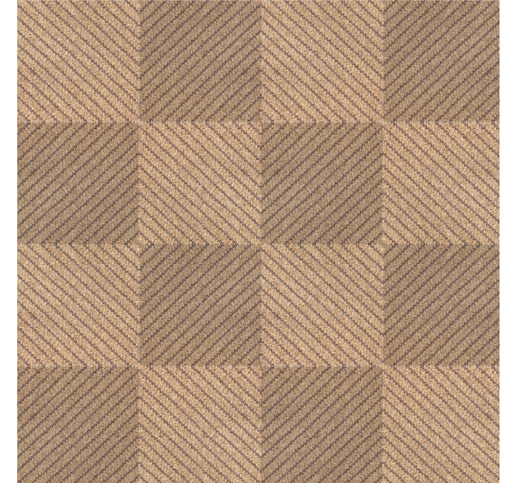 Store enrouleur beige motif carreaux bruns jute - TenStickers