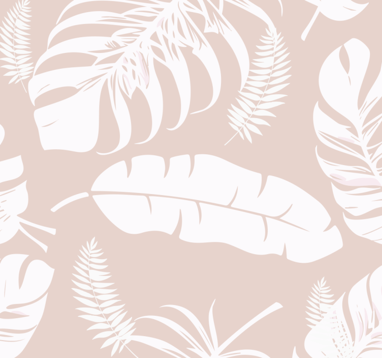 Store enrouleur beige feuilles de bananier - TenStickers