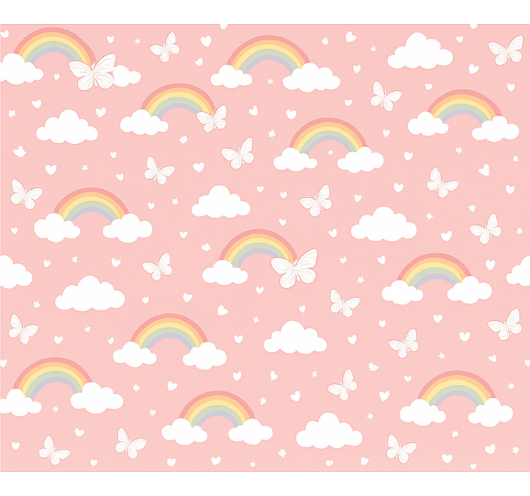 Store enrouleur rose design arc-en-ciel enfant - TenStickers