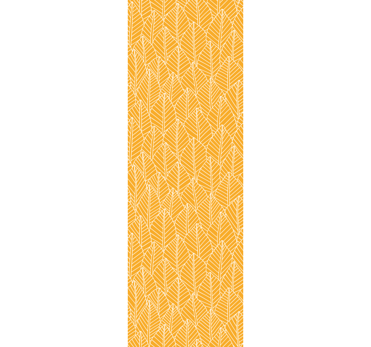 Store enrouleur jaune motif feuillage jaune - TenStickers