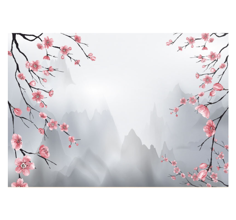 Store enrouleur cuisine branches de cerisier japonaises - TenStickers