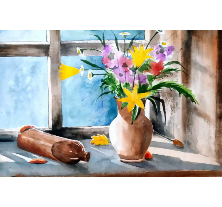 Store enrouleur cuisine plantes vintage - TenStickers