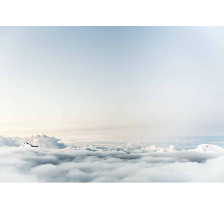 Store enrouleur blanc paysage magnifique ciel et mer - TenStickers