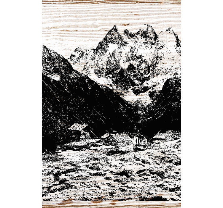 Store enrouleur bureau montagnes suisses - TenStickers