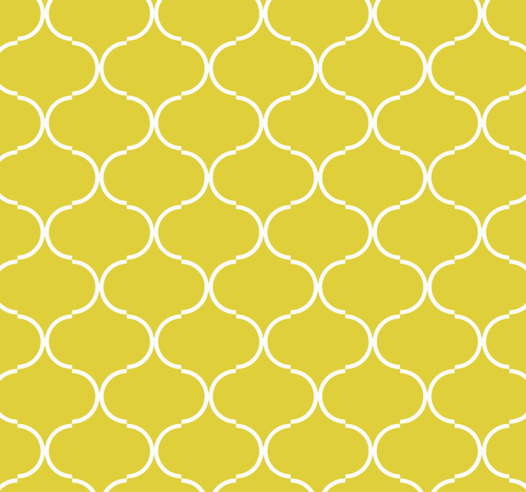 Store enrouleur jaune motif lignes géométriques - TenStickers