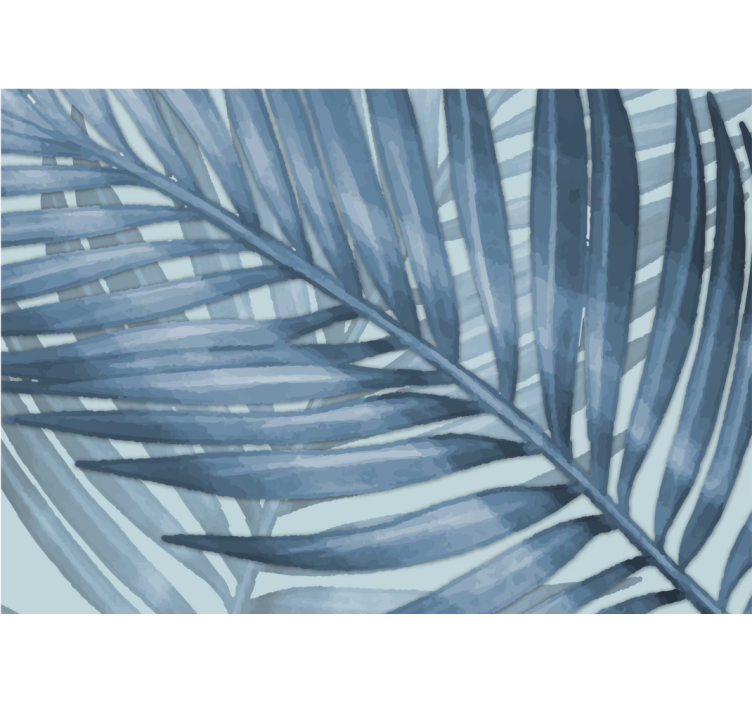 Store enrouleur bleu feuille tropicale bleue - TenStickers
