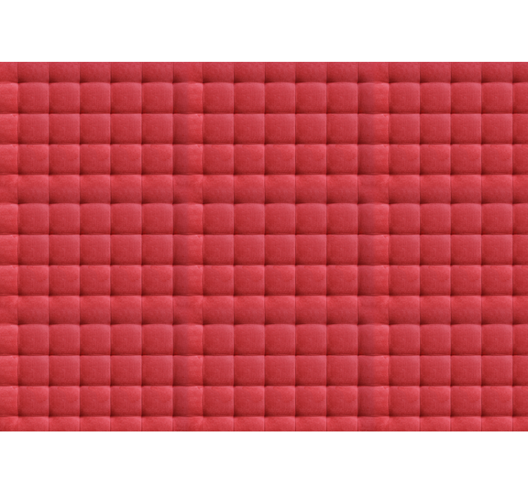 Store enrouleur rouge avec rembourrage en cuir rouge - TenStickers