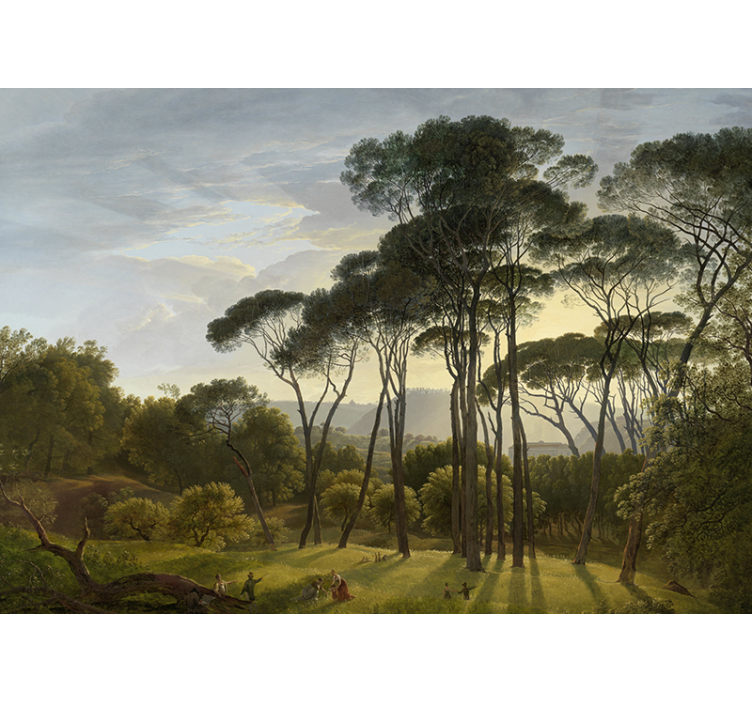 Store enrouleur bureau paysage forestier italien - TenStickers