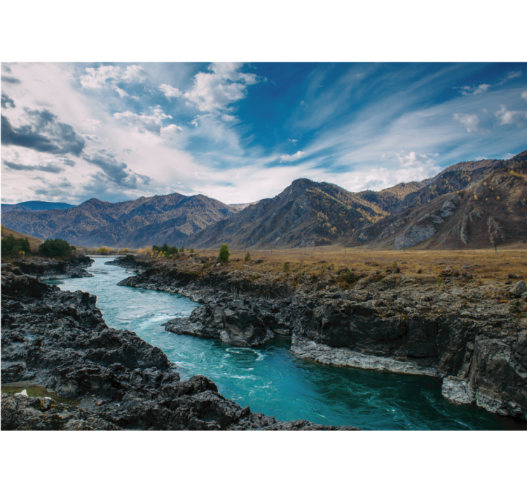 Store enrouleur bureau rivière dans les andes - TenStickers