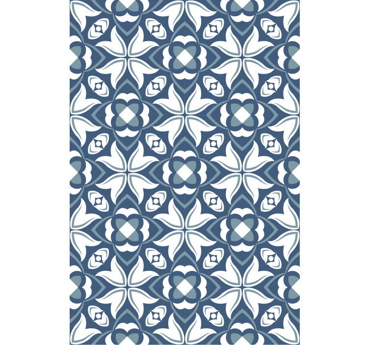 Store enrouleur bleu éléments botaniques élégants - TenStickers