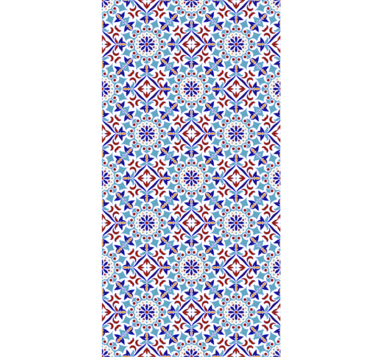 Store enrouleur bleu motif céramique - TenStickers