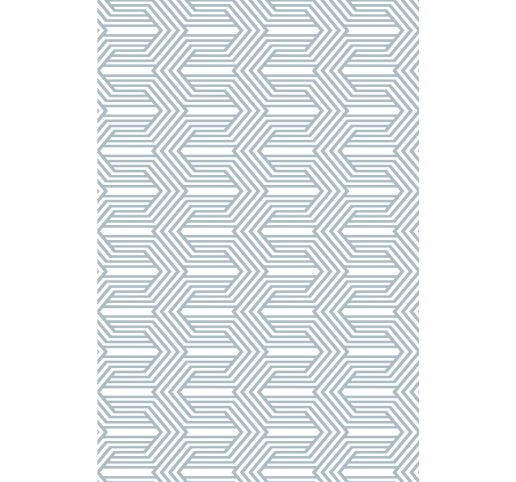 Store enrouleur bleu illusion d'optique lignes blanches - TenStickers