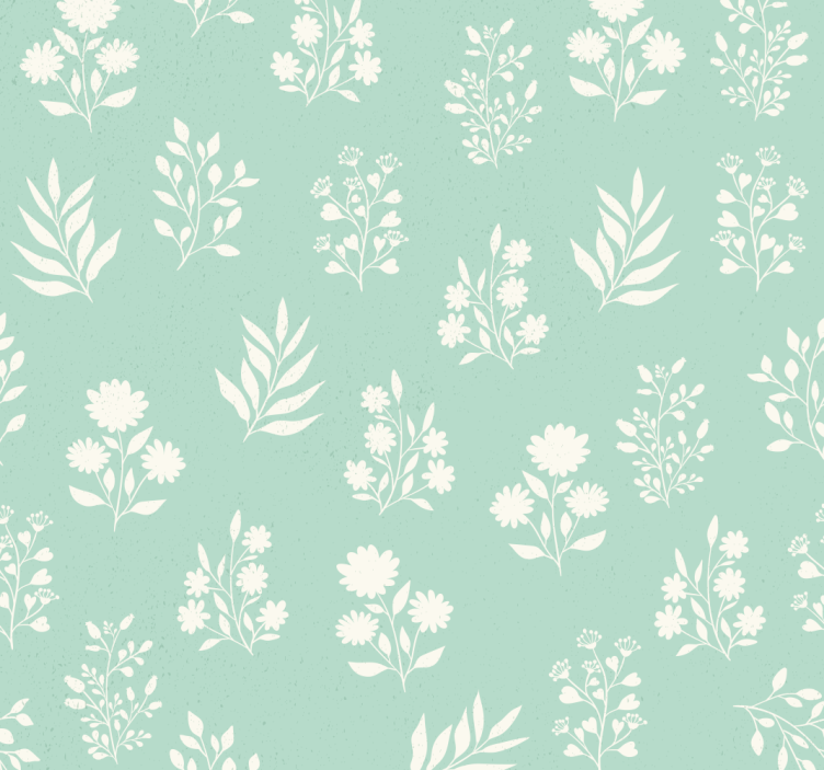 Store enrouleur bleu motif petites fleurs - TenStickers