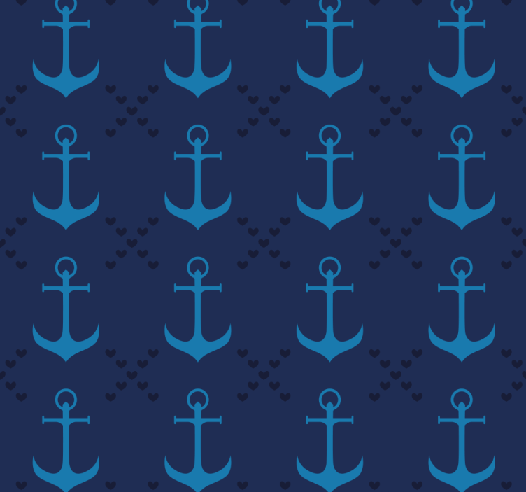 Store enrouleur bleu ancres marines bleu marine - TenStickers