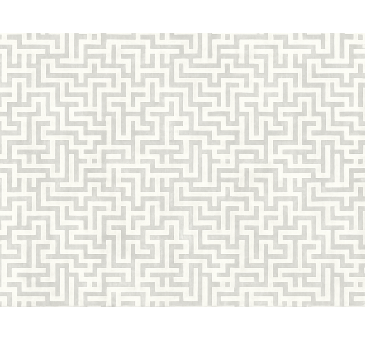 Store enrouleur moderne design labyrinthe argenté - TenStickers