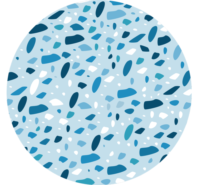 Store enrouleur bleu texture terrazzo bleu - TenStickers