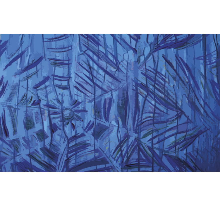 Store enrouleur bleu toile d'araignée encre bleue - TenStickers