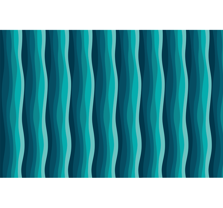 Store enrouleur bleu motif vagues - TenStickers