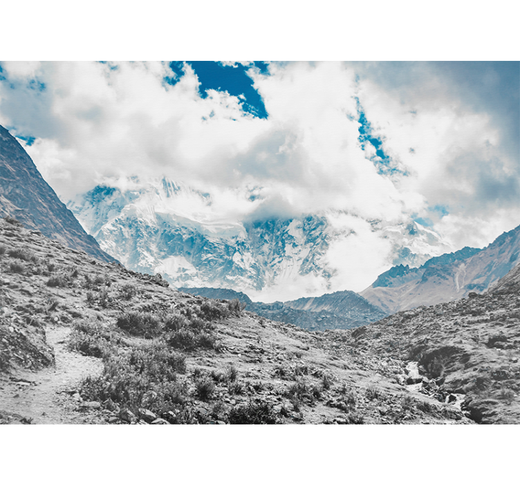 Store enrouleur bureau pass salkantay enneigé - TenStickers
