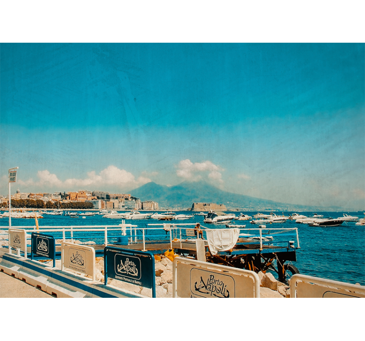 Store enrouleur bureau paysage de naples et vésuve - TenStickers