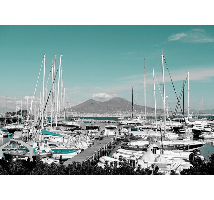 Store enrouleur bureau paysage de vésuve à naples - TenStickers