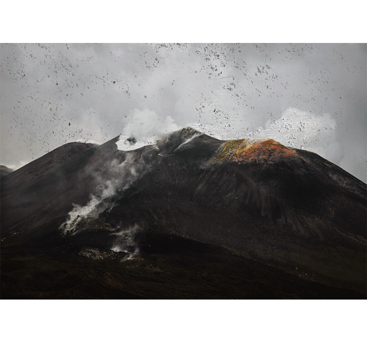 Store enrouleur bureau paysage brumeux de l'etna - TenStickers