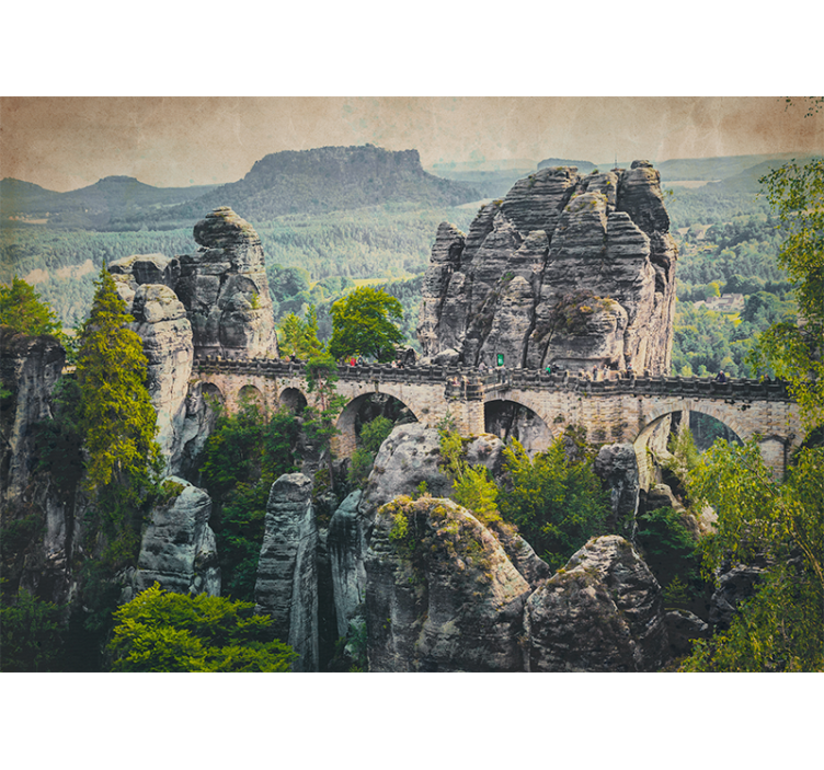Store enrouleur bureau pont en pierre magnifique - TenStickers
