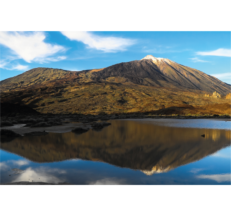 Store enrouleur bureau teide reflété dans l'eau - TenStickers