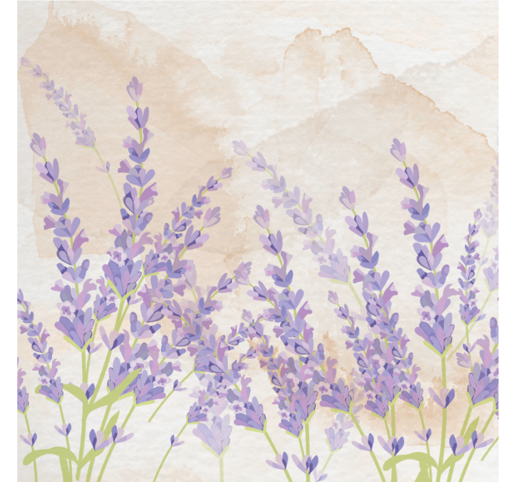 Store enrouleur bureau peinture aquarelle lavande - TenStickers