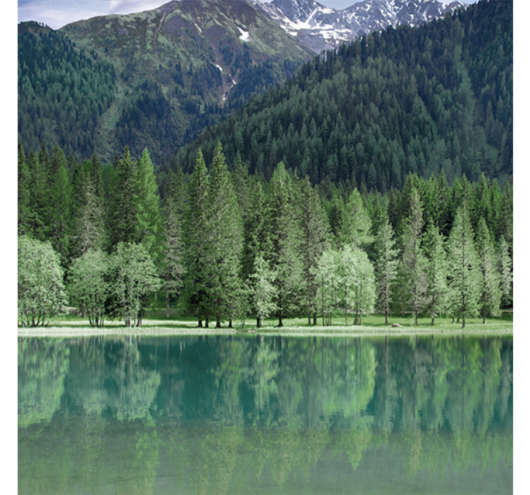 Store enrouleur bureau lac verdoyant magnifique - TenStickers
