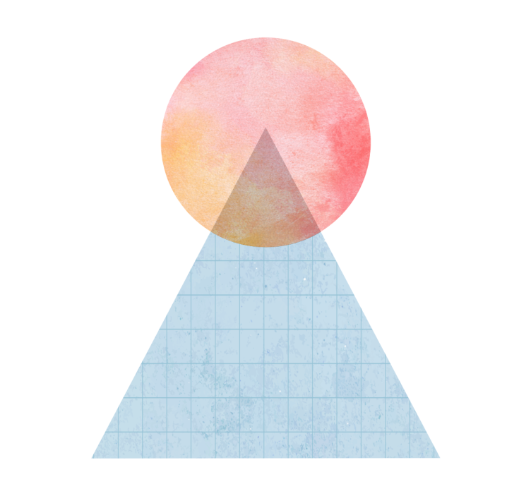 Store enrouleur bureau art mural triangle soleil - TenStickers