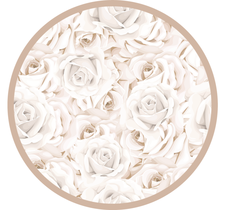 Store enrouleur beige roses blanches élégantes - TenStickers