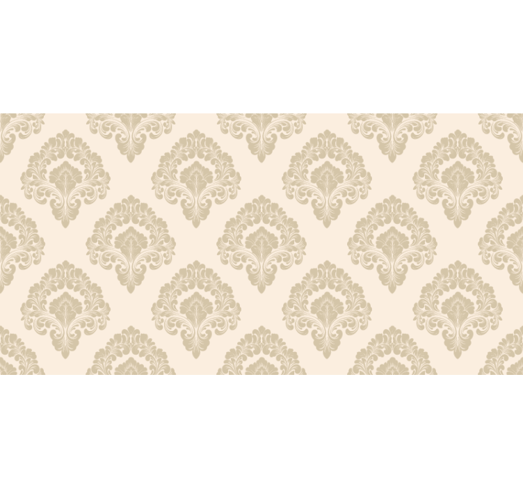 Store enrouleur beige motif floral doré provincial - TenStickers