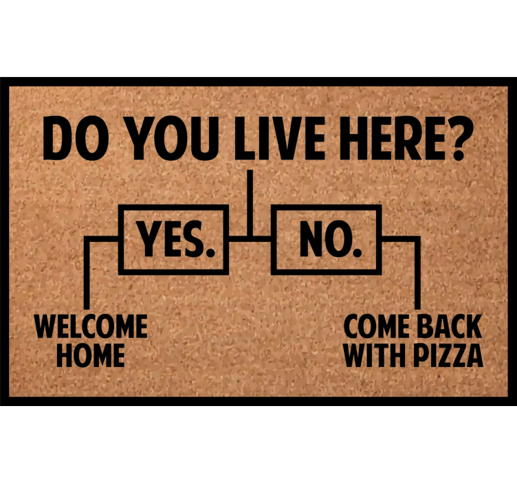 Store enrouleur beige pizza à emporter ici - TenStickers