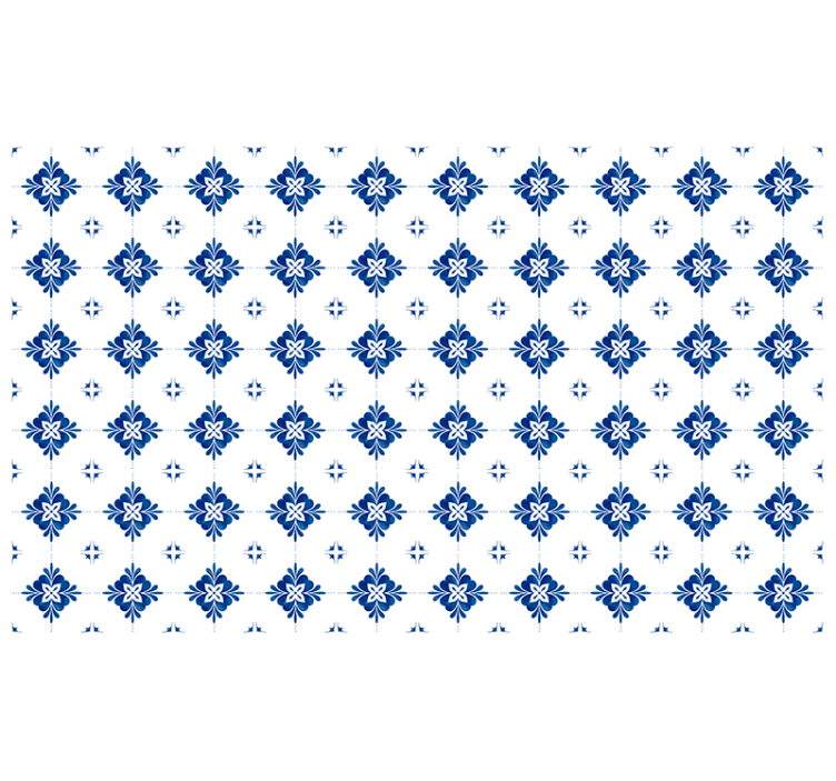 Store enrouleur chambre carreaux bleus vintage - TenStickers