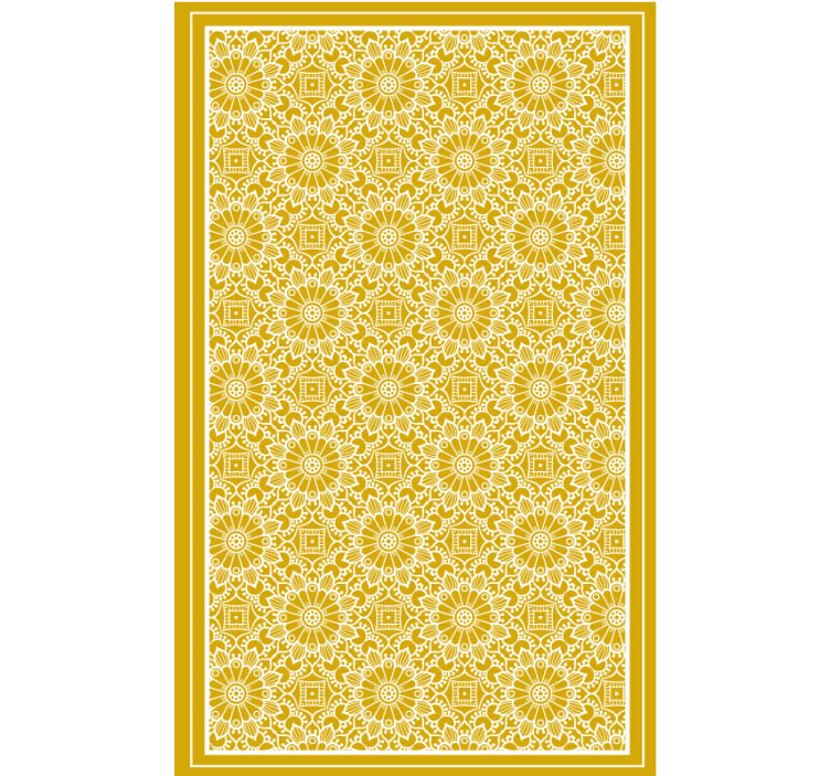 Store enrouleur chambre forme vintage jaune - TenStickers