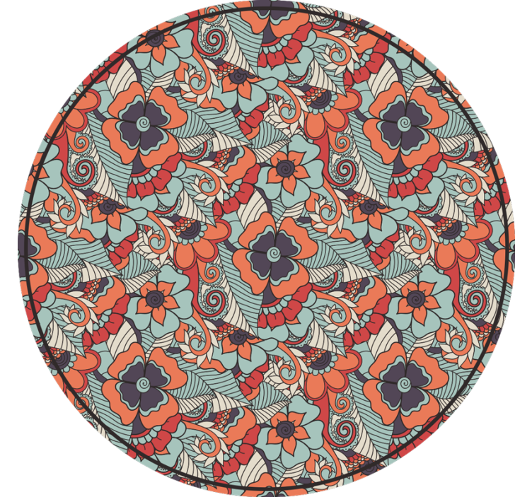 Store enrouleur chambre motif floral cachemire - TenStickers
