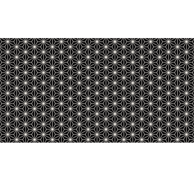 Store enrouleur chambre diamants géométriques noir et blanc - TenStickers