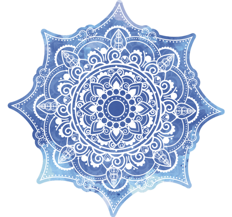 Store enrouleur chambre mandala bleu aquarella - TenStickers