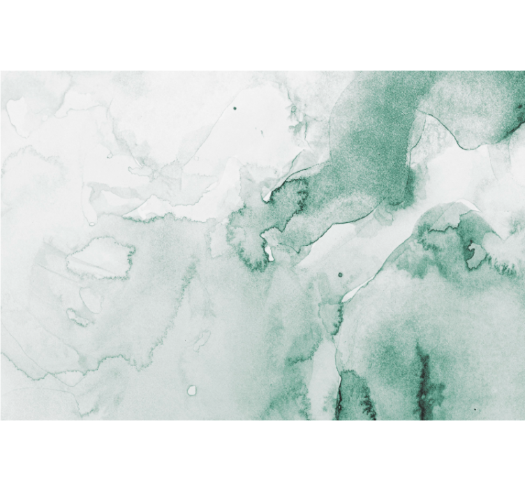 Store enrouleur chambre aquarelle blanche et verte - TenStickers