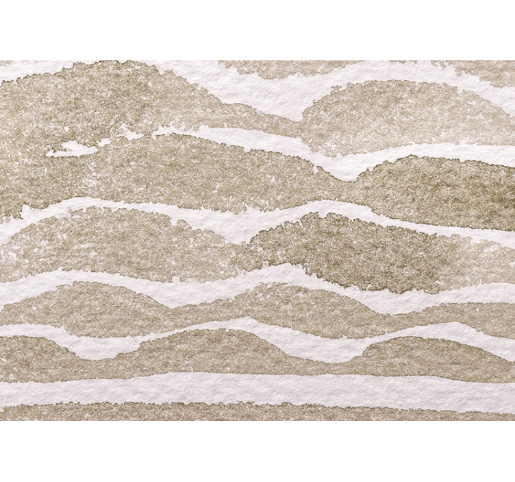Store enrouleur beige motif vagues marron clair - TenStickers