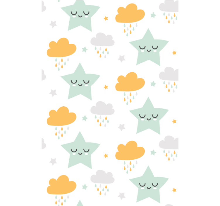 Store enrouleur chambre bébé motif de nuages endormis - TenStickers