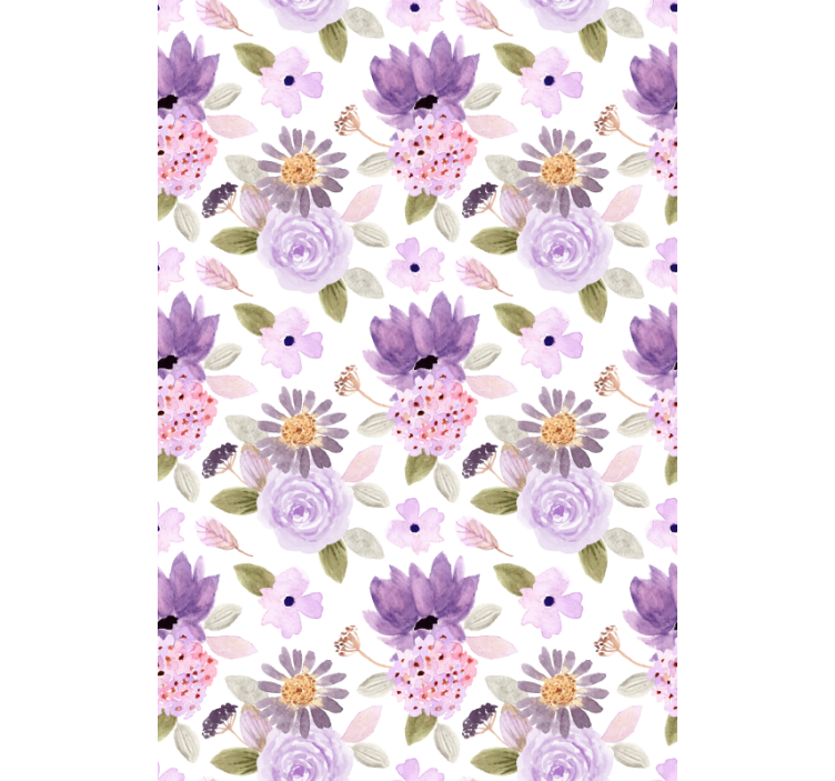 Store enrouleur floral motif de fleurs violettes - TenStickers
