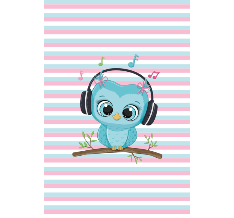 Store enrouleur animaux illustration de hibou musical - TenStickers
