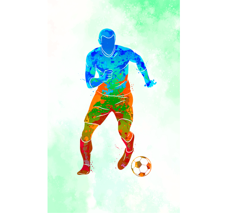Store Joueur de football en aquarelle - TenStickers