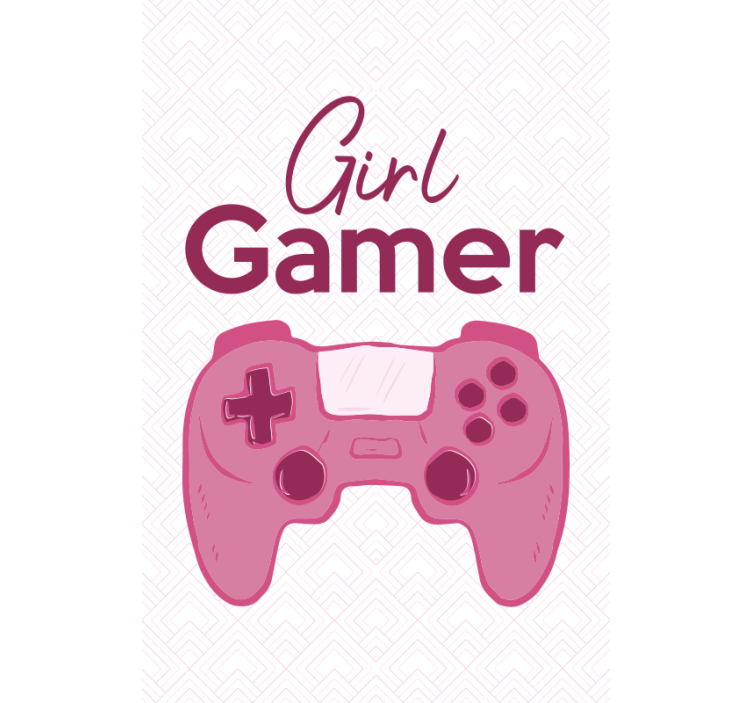 Store enrouleur gamer fille contrôleur - TenStickers