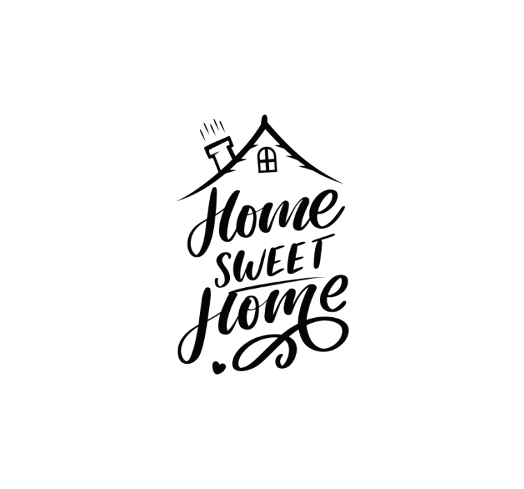 Store enrouleur salon texte noir home sweet home - TenStickers