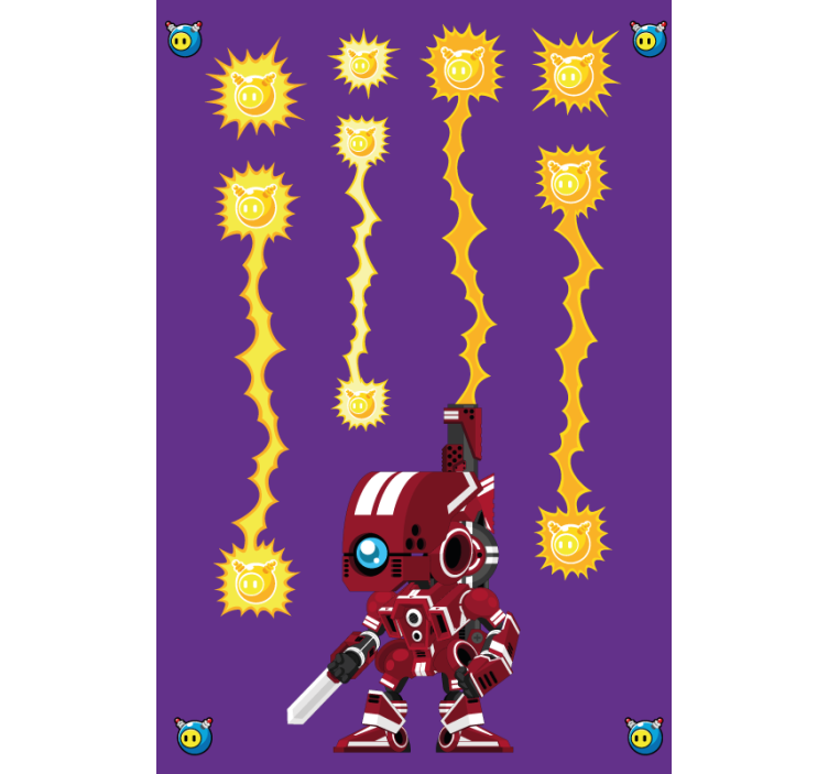 Store enrouleur gamer combat énergétique robotique - TenStickers