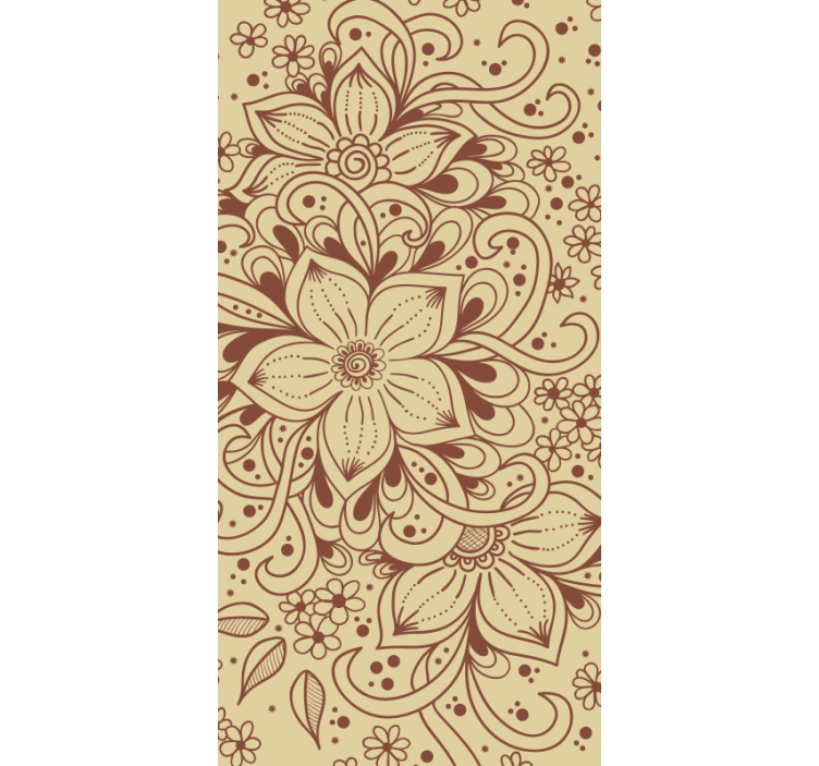 Store enrouleur rustique motif cachemire floral - TenStickers