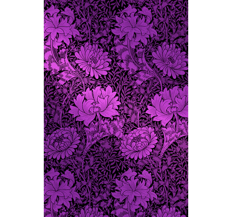 Store enrouleur floral motif botanique violet - TenStickers